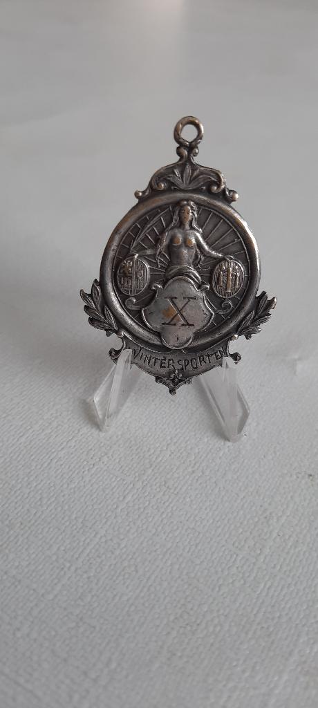 "fob" medaille voor horlogeketting 1924, Ophalen of Verzenden, Gebruikt