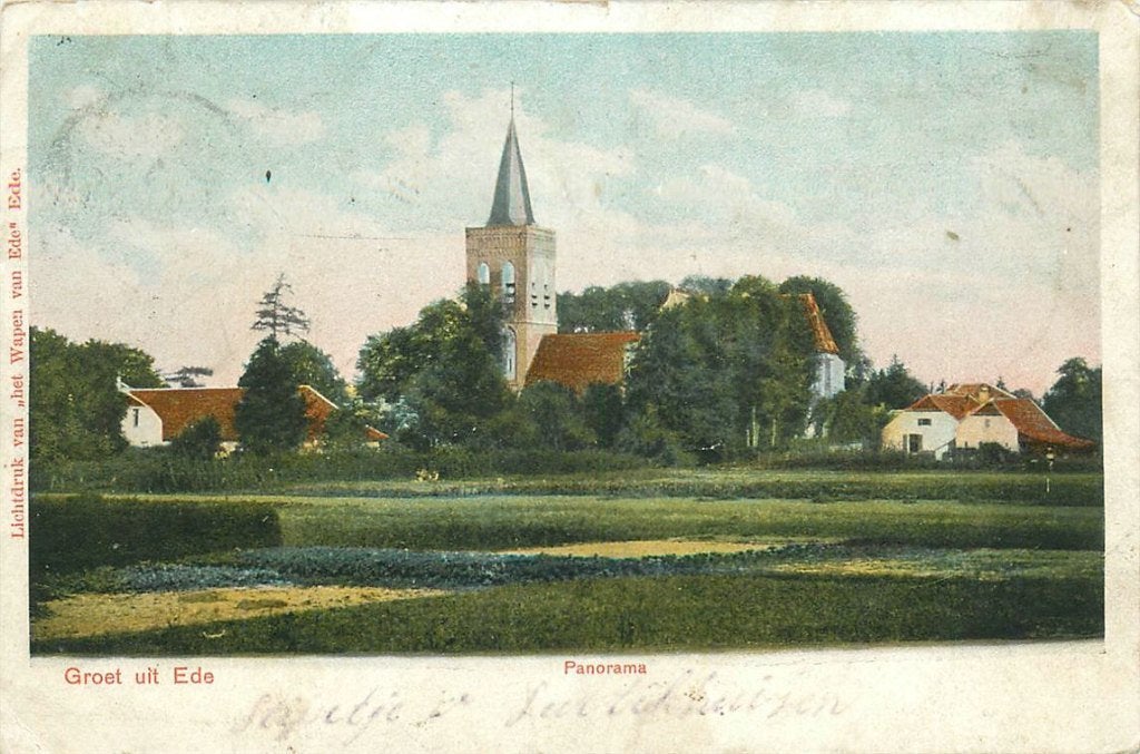 701-139-025 Ede Panorama, Verzamelen, Ansichtkaarten | Nederland, Verzenden, Voor 1920, Gelderland