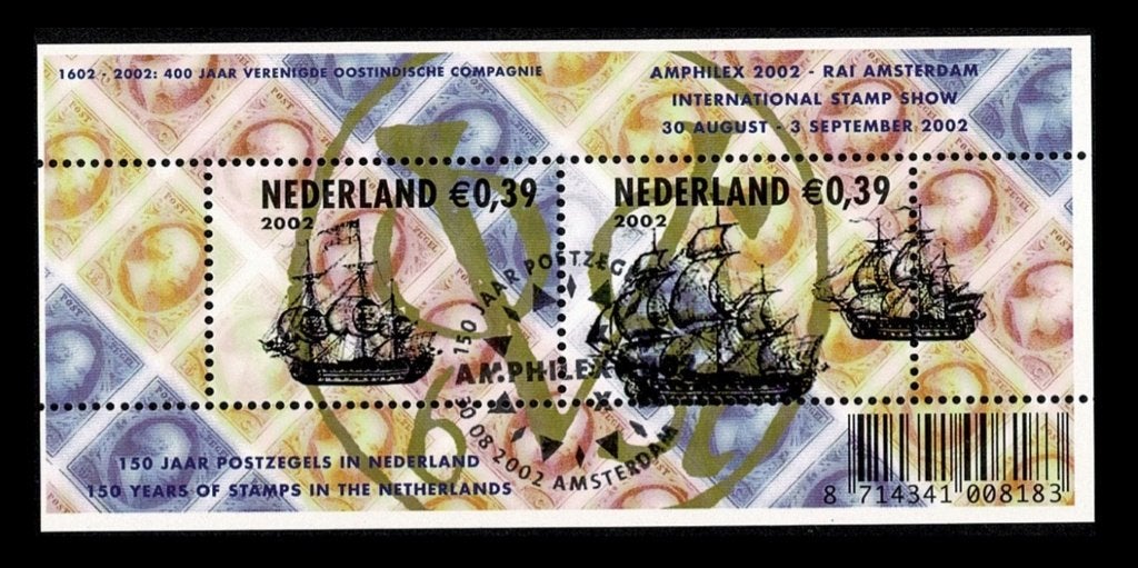 2002 Amphilex Blok 150 Jaar Postzegels in Nederland 2103, Ophalen, Gestempeld