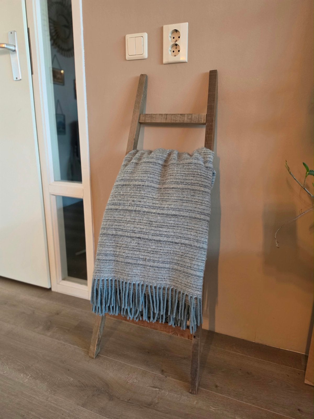 Klippan Eco Wol Plaid - Groen/Grijs, Huis en Inrichting, Woonaccessoires | Plaids en Woondekens, Ophalen of Verzenden, Zo goed als nieuw