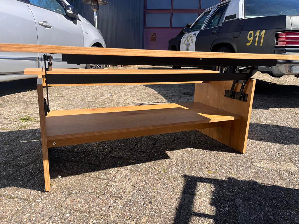 Salontafel, klapbaar, senioren, eettafel, Ophalen, 100 tot 150 cm, 50 tot 100 cm, Zo goed als nieuw