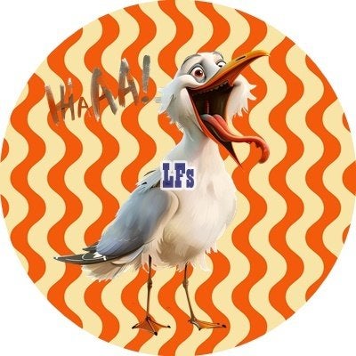 L1603 icing frosting meeuw 20cm eetbare taart print top, Ophalen of Verzenden, Nieuw, Taarten, Versiering