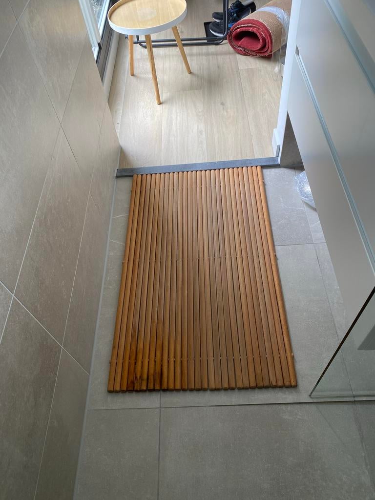 Houten badmat voor douche of badkamer, 60 x 100 cm, Ophalen, Gebruikt, Bruin, Badmat