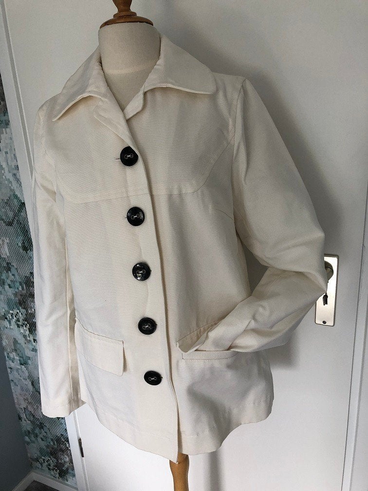 Mooie Nieuwe roomwitte zomerjas v Mexx mt 40 L, Maat 38/40 (M), Mexx, Wit, Nieuw