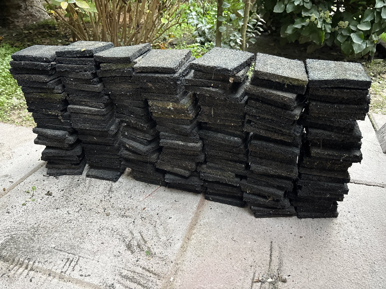 Rubber tegeldragers 10x10cm 15mm dik (165 stuks), Ophalen of Verzenden, Gebruikt, Rubber, Overige typen