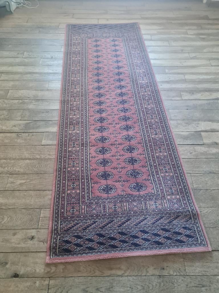 Vintage wollen loper, vloerkleed 85 cm x 2.50 m, Heikant 21 Kaatsheuvel, Overige kleuren, Belle Vieille Brocante, 200 cm of meer