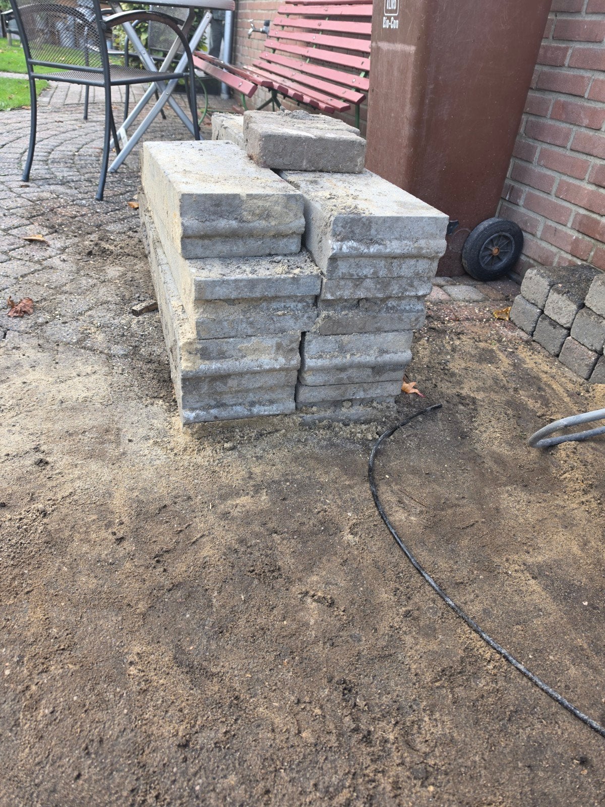 Trottoirbandjes - Gebruikt, voor tuin of oprit, Ophalen, Gebruikt, Beton, Overige typen