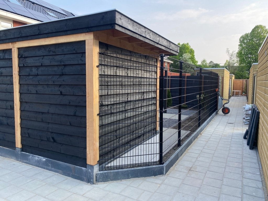 Dubbelstaafmat hekwerk NIEUW 203 cm Hoog COMPLEET (8/6/8), Ophalen, Nieuw, IJzer, Dubbelstaafmat hekwerk