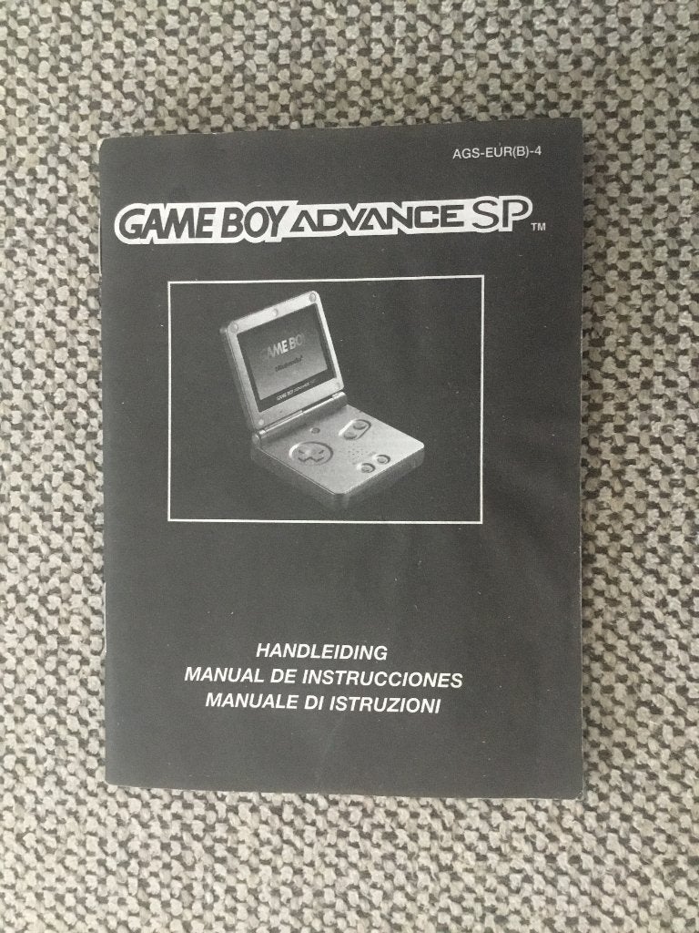 Nintendo Gameboy Advance SP Handleiding, Spelcomputers en Games, Spelcomputers | Nintendo Game Boy, Ophalen of Verzenden, Gebruikt