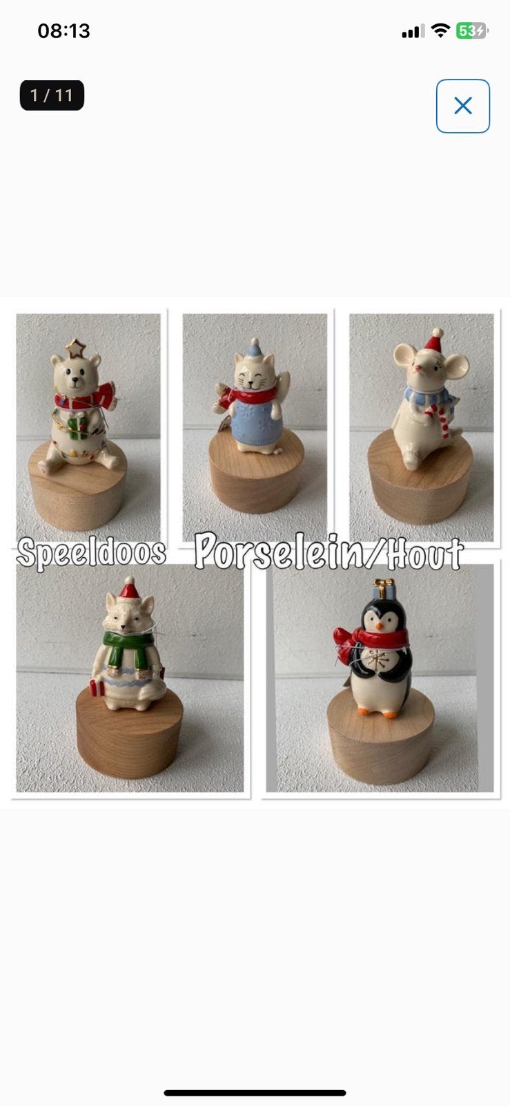 Speeldoos : porselijnen figuurtjes, Ophalen of Verzenden, Nieuw