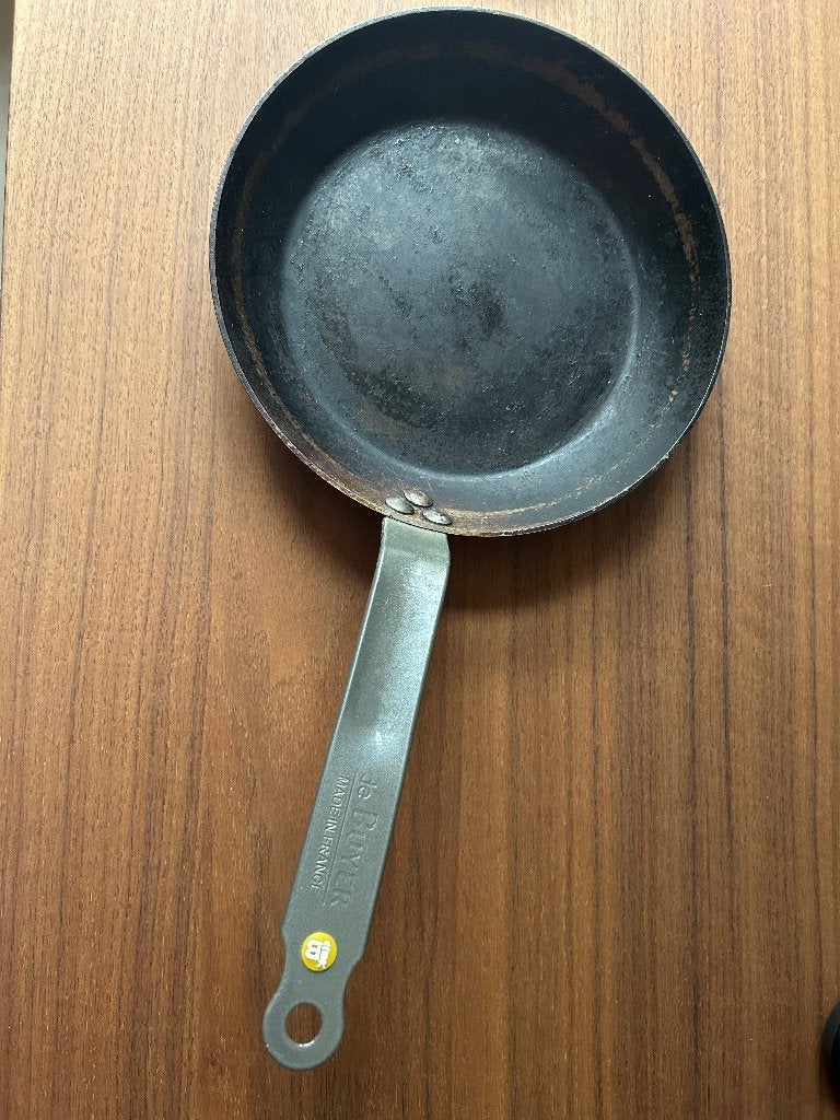de Buyer Carbon Steel Frying Pan 24cm – Made in France, Huis en Inrichting, Ophalen, Overige materialen, Gebruikt, De Buyer
