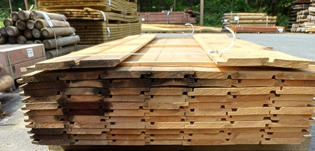 Profielplank halfhouts channelsiding 19x145mm nr. 726, Tuin en Terras, Ophalen of Verzenden, Zo goed als nieuw, Minder dan 180 cm