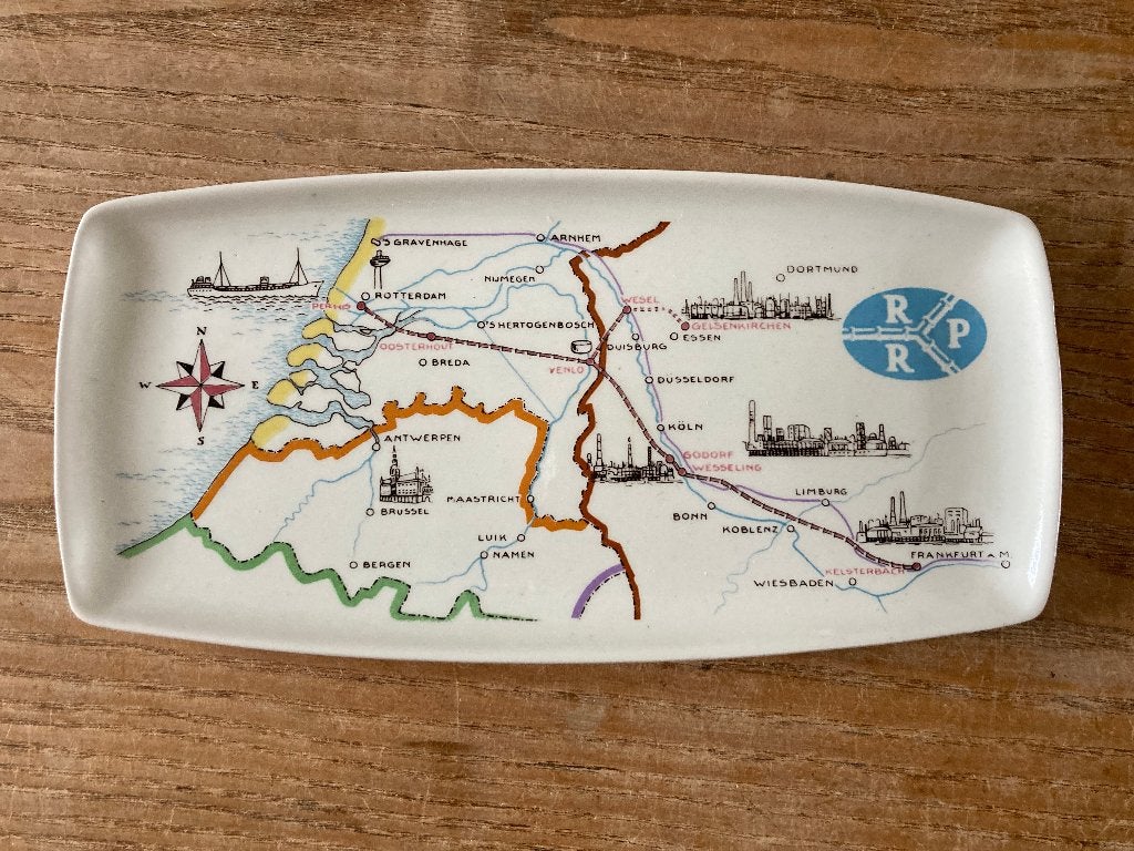 Vintage schaaltje Goedewaagen Rotterdam Rijn Pijpleiding, Ophalen of Verzenden