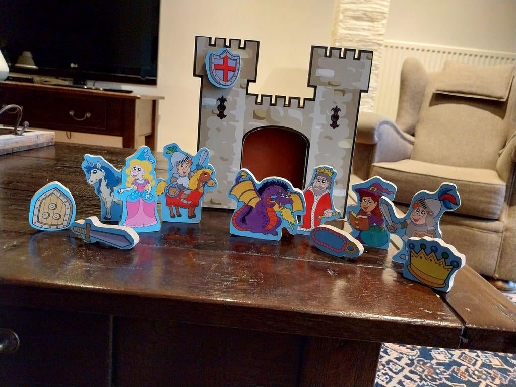 HOUTEN.KASTEEL NIEUW, Kinderen en Baby's, Speelgoed | Houten speelgoed, Ophalen of Verzenden, Nieuw