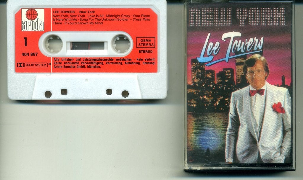 Lee Towers New York 12 nrs cassette 1982 ZGAN, 1 bandje, Ophalen of Verzenden, Zo goed als nieuw, Origineel