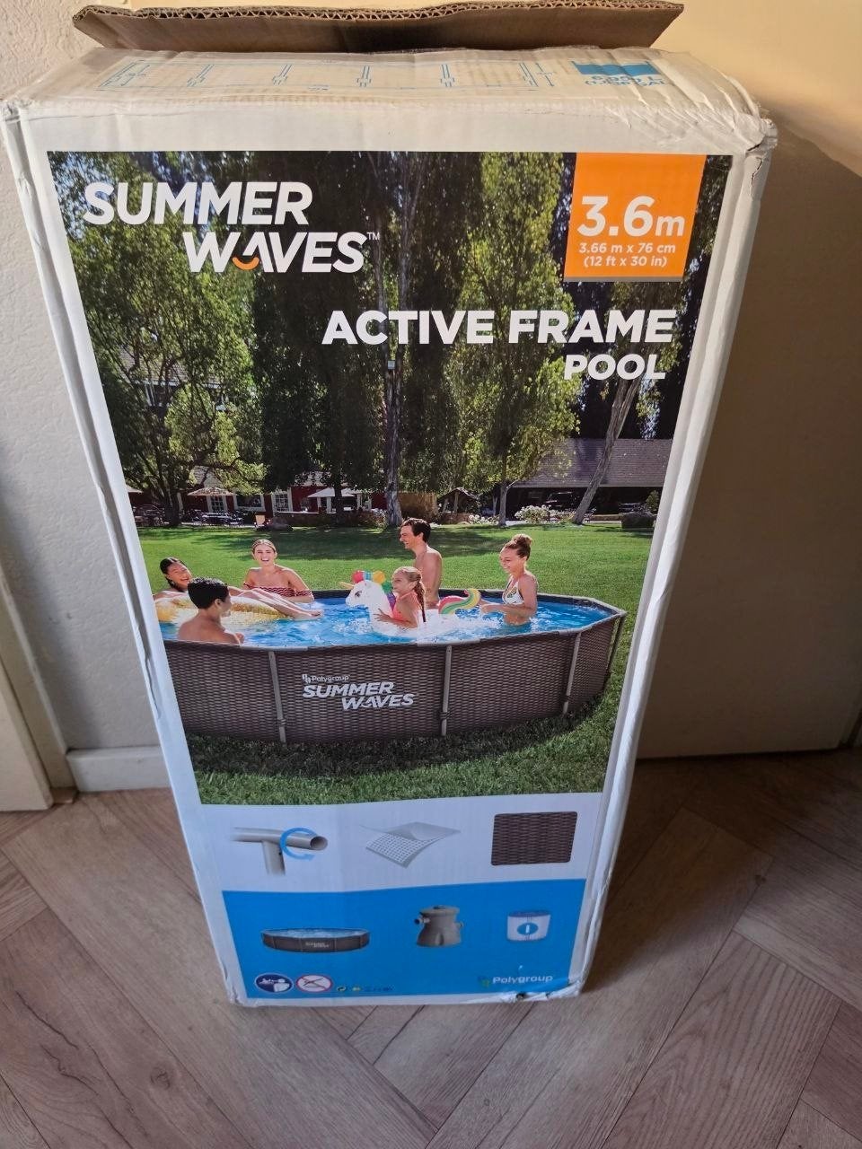 Zwembad voor familie  3.66 meter, Tuin en Terras, Zwembaden, Rond, Opzetzwembad, Ophalen, 120 cm of meer