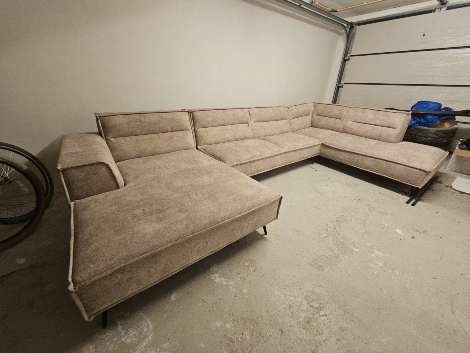 Haco Hugo U-bank Divan, Huis en Inrichting, Banken | Bankstellen, Ophalen, Hoekbank, 300 cm of meer, Zo goed als nieuw