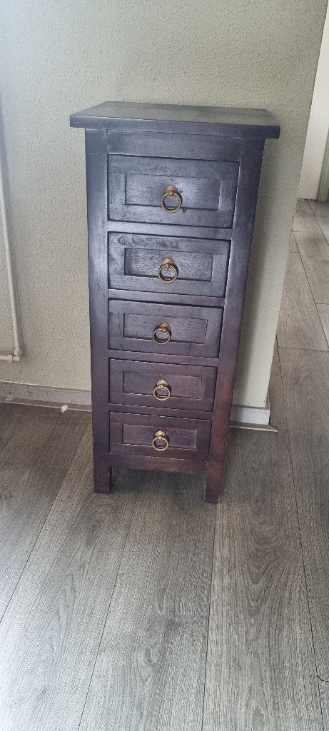 houten kast, Ophalen, Minder dan 50 cm, Gebruikt, 5 laden of meer