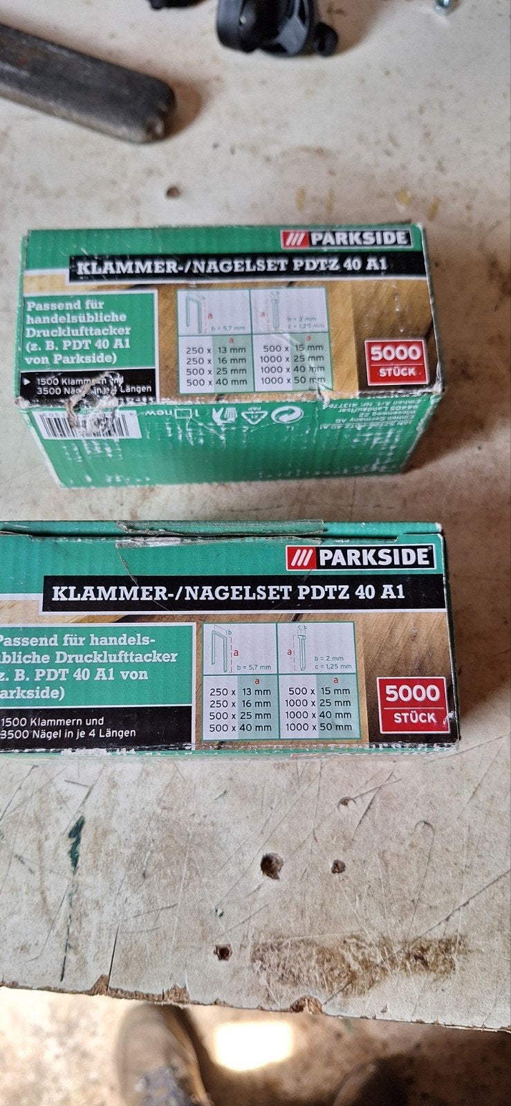 Parkside nieten en spijkers., Ophalen, Nieuw, Minder dan 50 mm, Spijkers