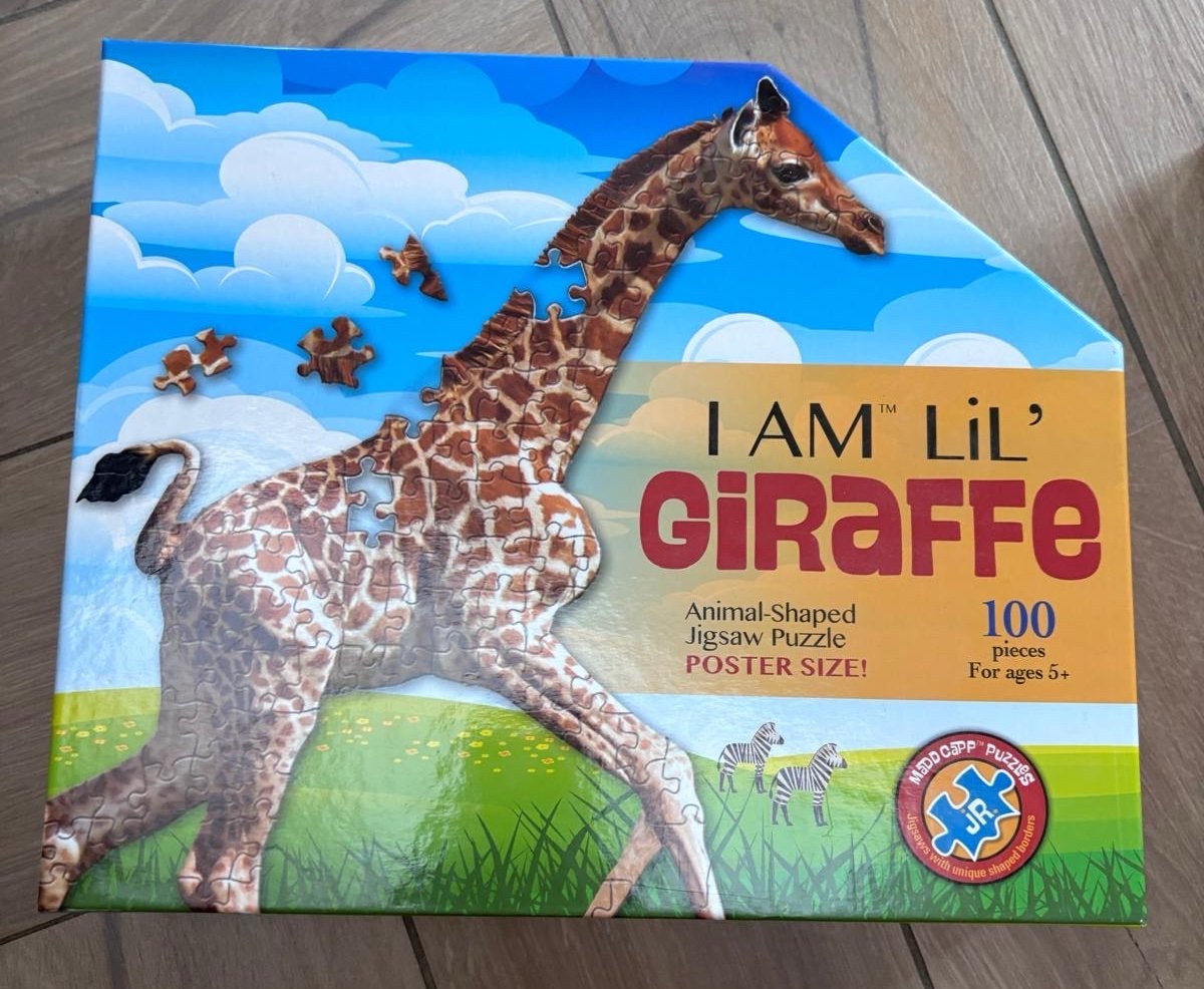 I AM Lil' Giraffe puzzel 100 stukjes, speciale vorm, Ophalen, Meer dan 50 stukjes, Gebruikt, 6 jaar of ouder