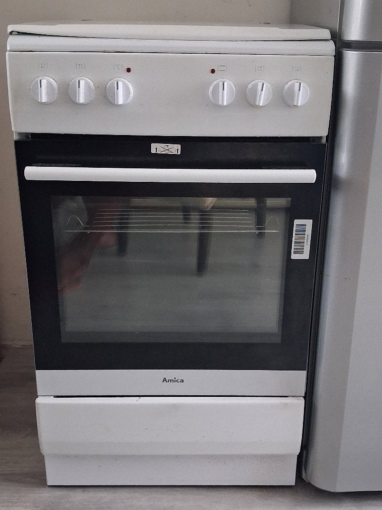 Elektrick Fornuis, Witgoed en Apparatuur, Ophalen, Gebruikt, 4 kookzones, Vrijstaand