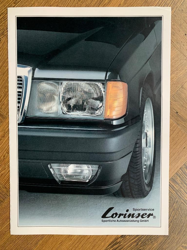 Uitklapfolder Mercedes-Benz Lorinser 1990 izgs!, Lorinser, Zo goed als nieuw, Mercedes, Ophalen of Verzenden