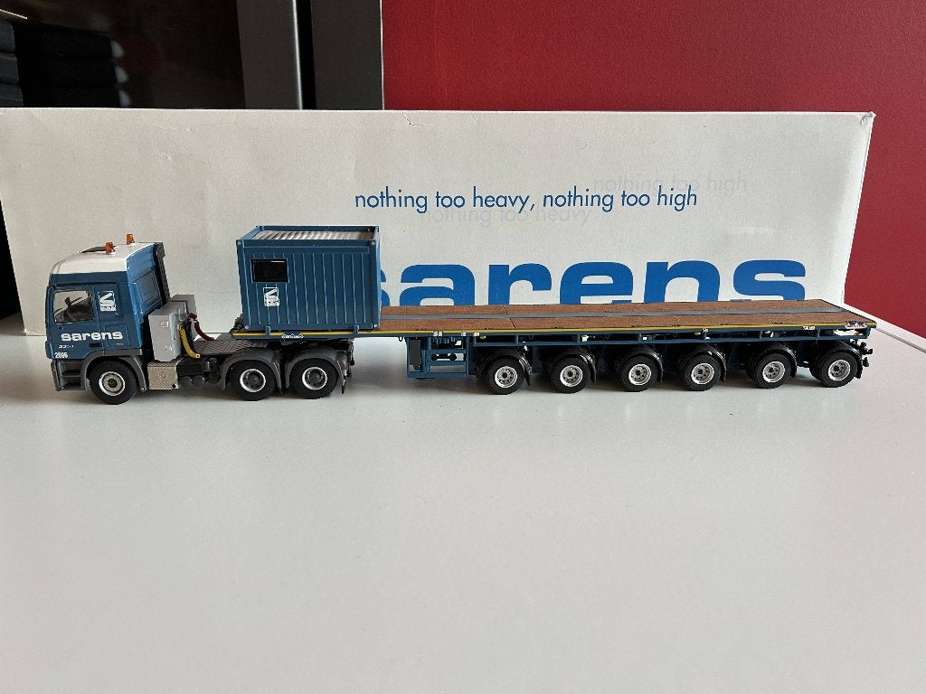 Sarens Mercedes Benz Actros 6x4 & Ballasttrailer  WSI 1:50, Verzenden, Gebruikt, Bus of Vrachtwagen, Wsi
