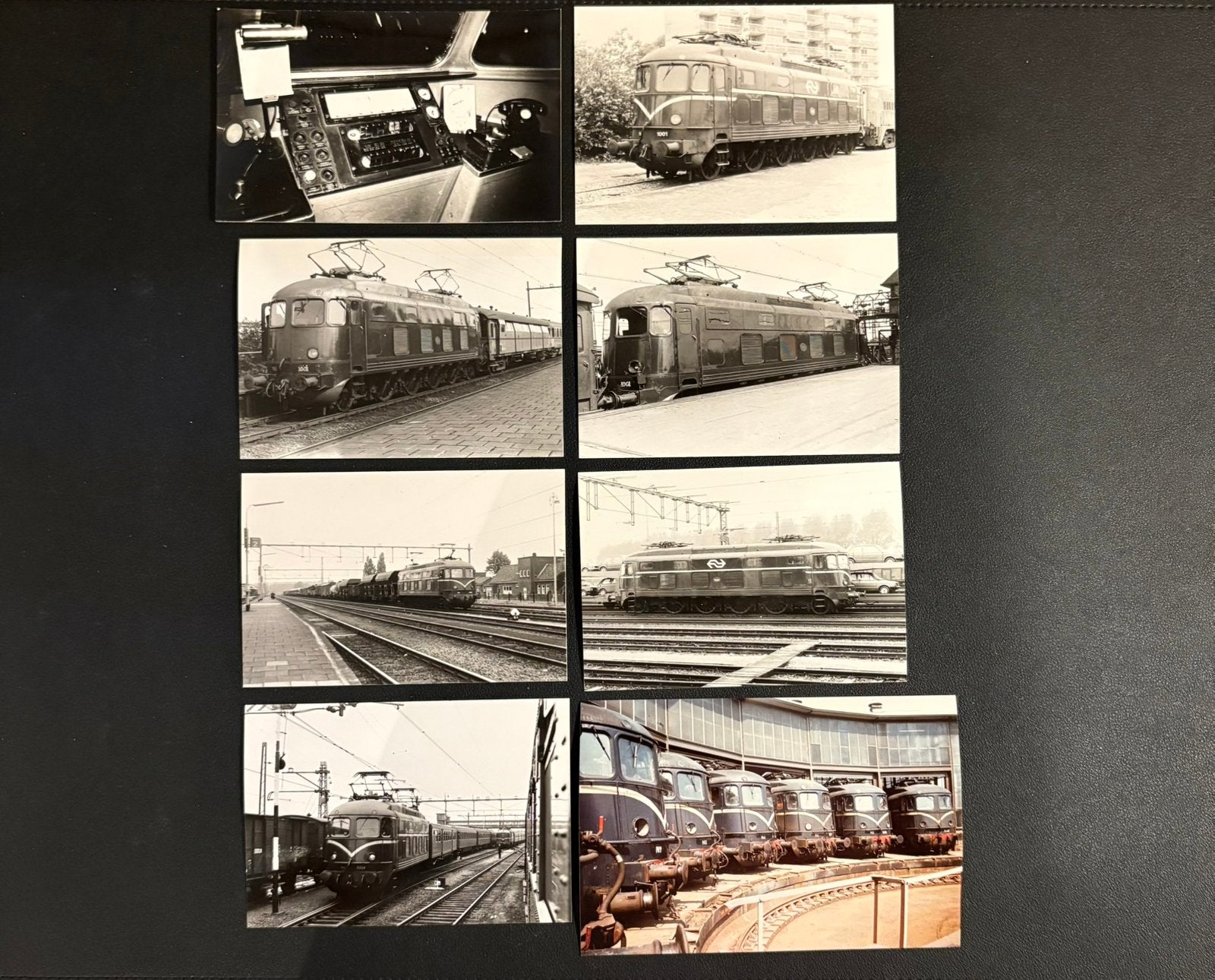8 foto’s locomotieven NS-serie 1000 (jaren 50/60/70), Ophalen of Verzenden, Gebruikt, Trein