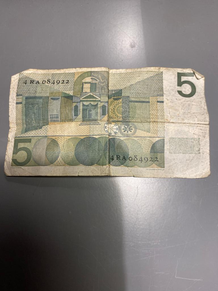 5 Gulden biljet uit 1966, Postzegels en Munten, Bankbiljetten | Nederland, Ophalen of Verzenden, 5 gulden, Los biljet
