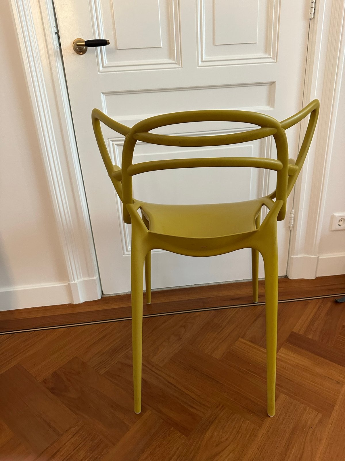 Set van 6 Kartell Masters stoelen - Mosterdgeel, Huis en Inrichting, Stoelen, Ophalen, Kunststof, Gebruikt, Overige kleuren
