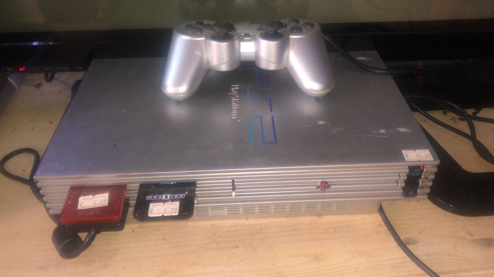 Playstation 2  Silver Phat met 48 spellen, 1 speler, Ophalen of Verzenden, Gebruikt, Vanaf 3 jaar