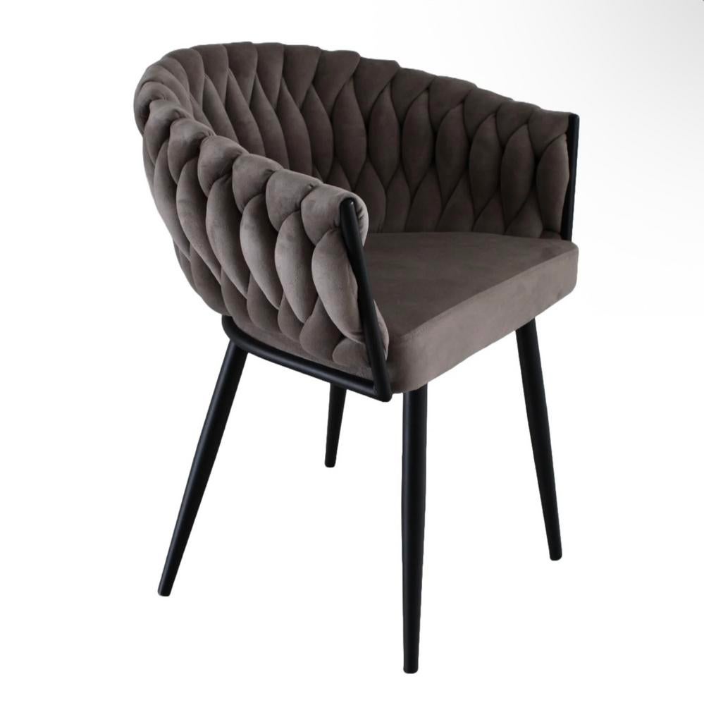 Wave chair Eetkamerstoel velvet Zand/Taupe, Info@abhome-living.nl, A&B DESIGN, Nieuw, Ophalen of Verzenden