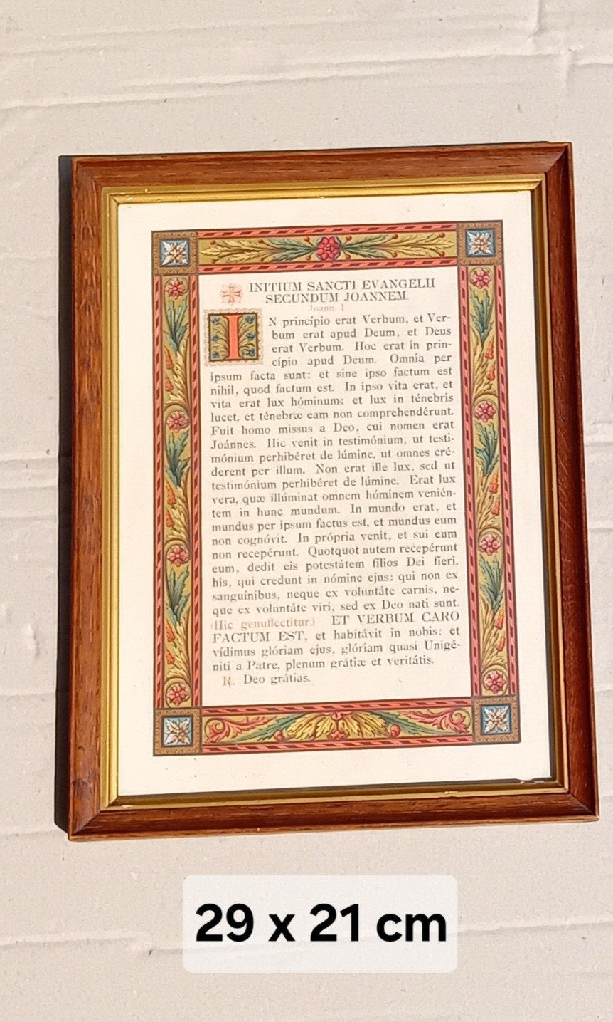 Religieuze Liturgische altaarcanonbord, Verzamelen, Religie, Ophalen of Verzenden, Kaart of Prent