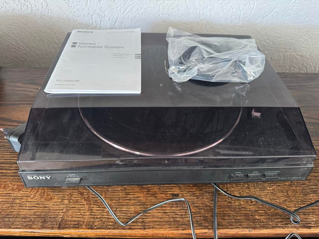 Sony PS-LX300USB Platenspeler - Zwart, Gebruikt, Automatisch, Ophalen of Verzenden, Platenspeler
