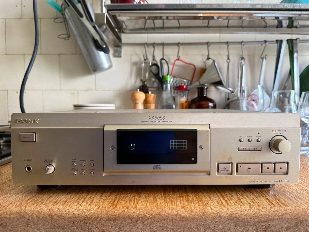 SONY CDP-XA50ES gold - niet werkend (wel puck, geen remote), Ophalen of Verzenden, Gebruikt, Sony