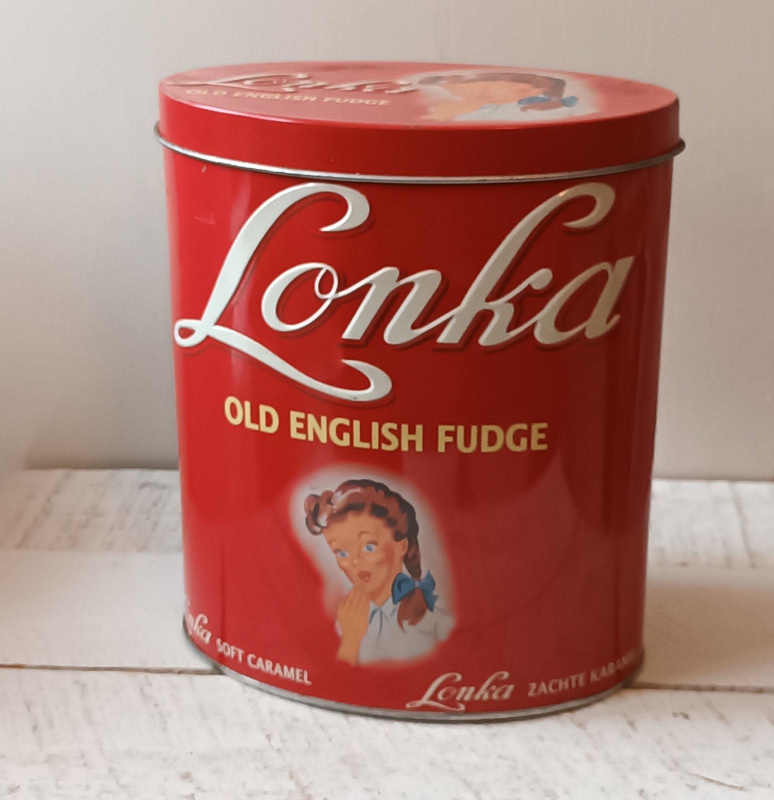 Vintage Lonka Old English Fudge blik, Verzamelen, Ophalen of Verzenden