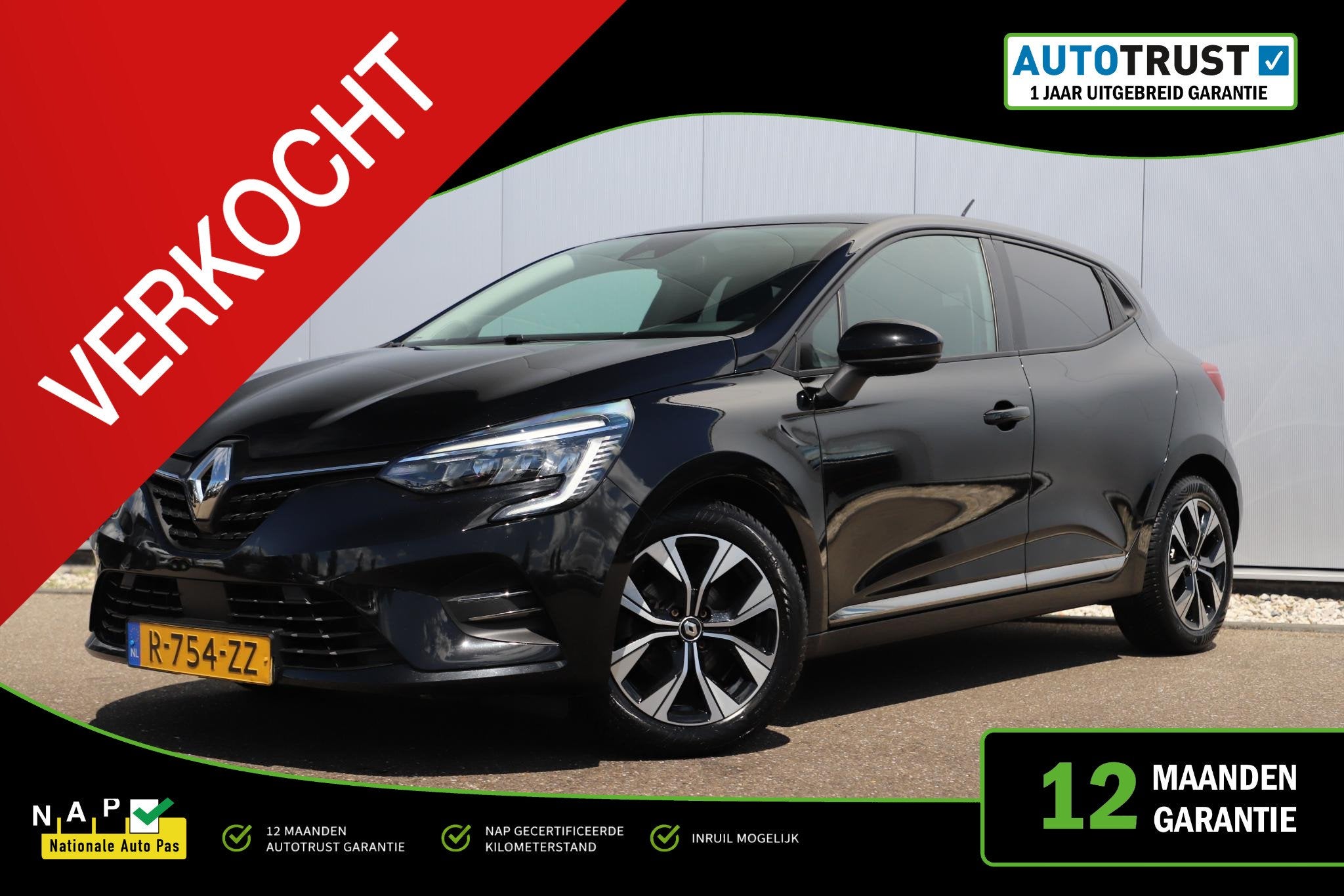 Renault Clio 1.0 TCe 90 Evolution 16 inch LMV Navigatie Carp, Voorwielaandrijving, Gebruikt, Euro 6, 580 kg