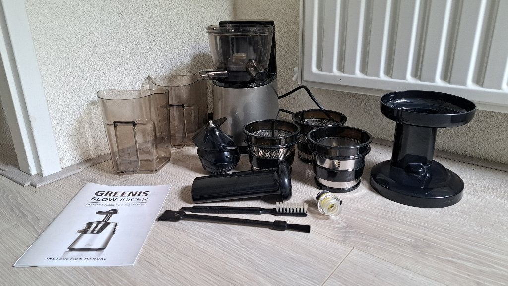 Greenis slow juicer voor gezonde sappen, Ophalen of Verzenden, Zo goed als nieuw, Elektrisch, Slowjuicer
