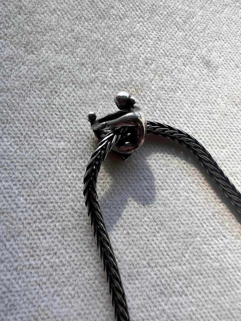 Trollbeads zilveren moeder/dochter kraal, Ophalen of Verzenden, Zo goed als nieuw, Trollbeads, 1 bedel