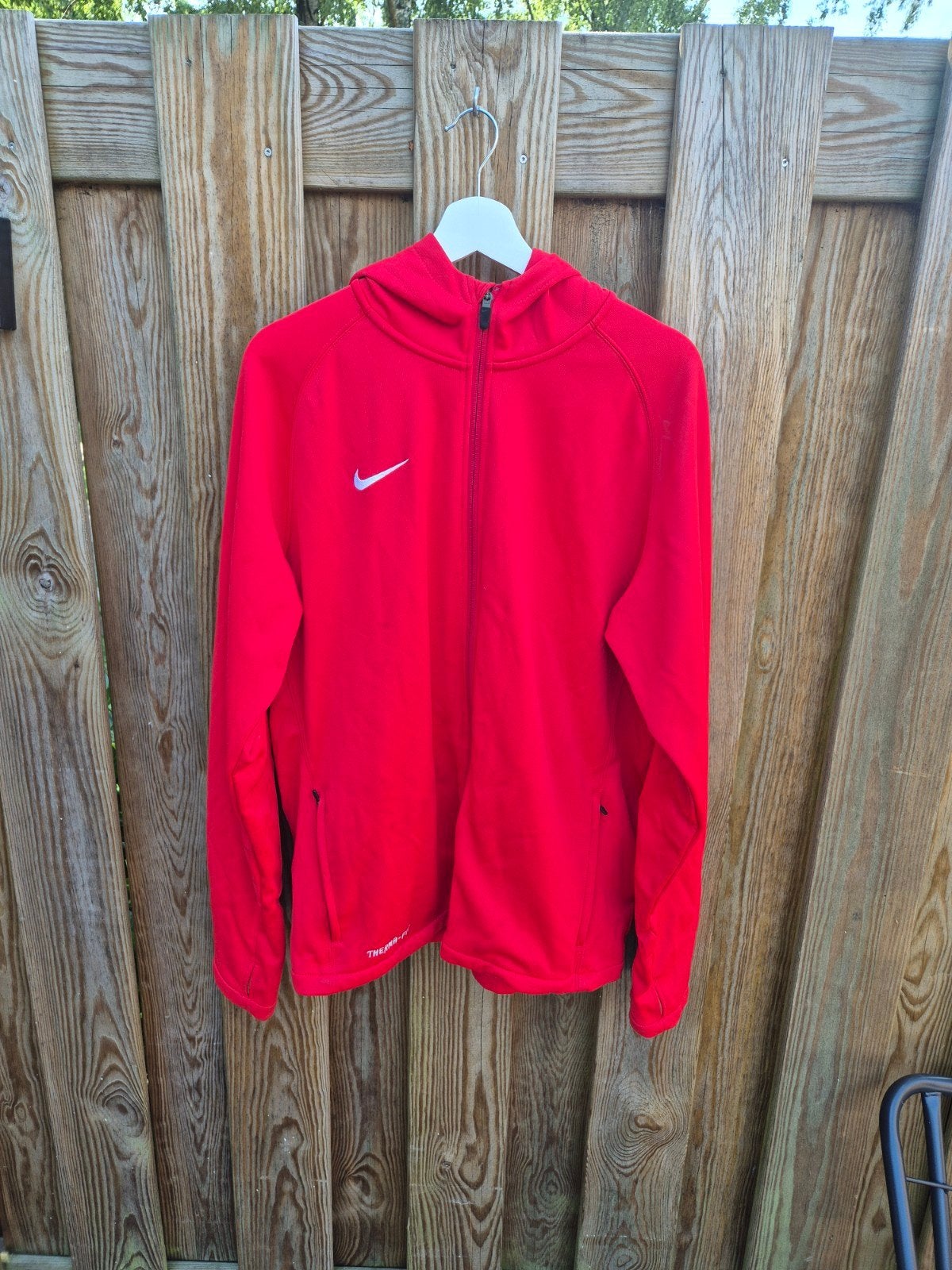 Nike Therma-FIT Hoodie Rood Maat L, Maat 52/54 (L), Nike, Ophalen of Verzenden, Zo goed als nieuw