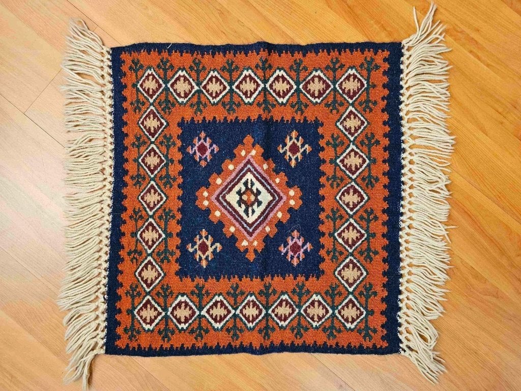 Kelim kleed  50/50 cm, Gebruikt, 50 tot 100 cm, Vierkant, Djt@dejuistetoon.eu