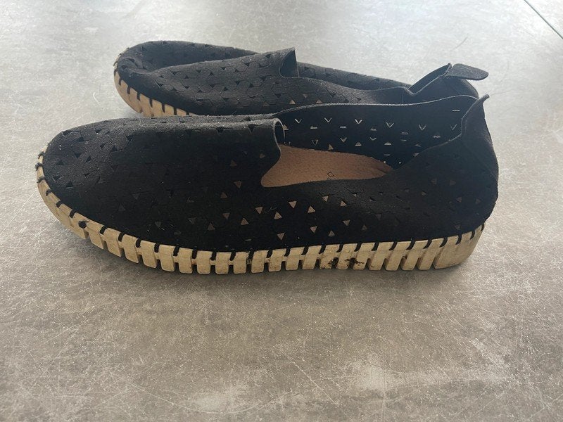 Zomerschoenen, instappers, zwart, maat 40, Ophalen of Verzenden, Gedragen, Instappers, Zwart