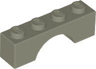 Lego poort 1x4 ouddonker grijs 2 stuks, Ophalen of Verzenden, Gebruikt, Losse stenen, Lego