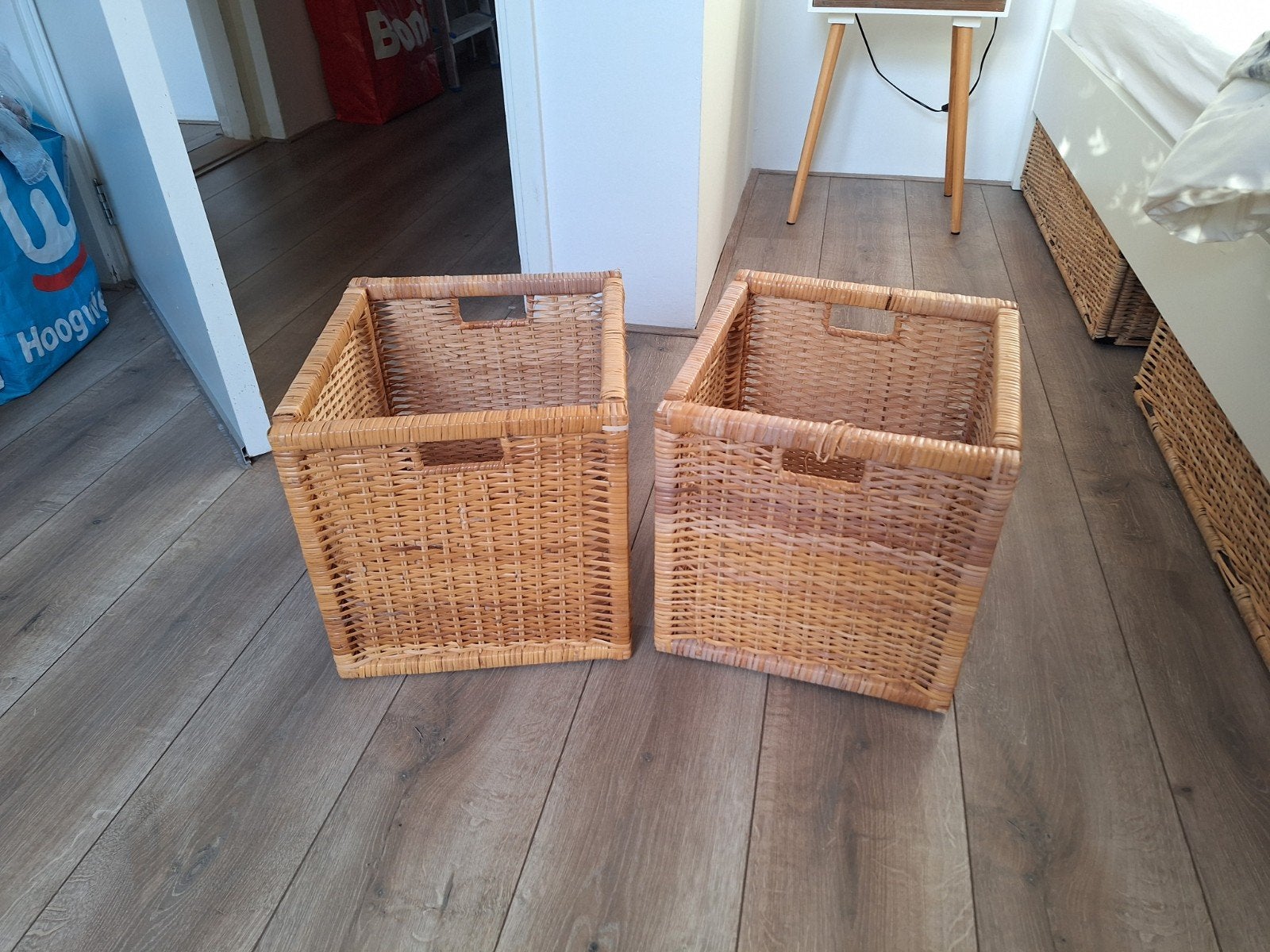 2 Ikea Branäs manden (voor in Kallax kast), Ophalen, Zo goed als nieuw, Rond, Riet