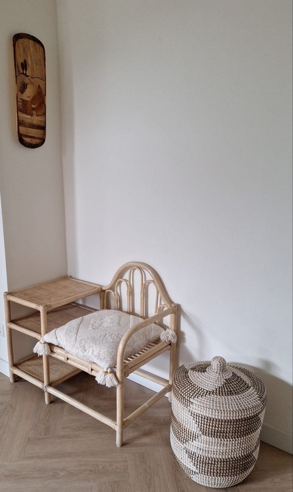 prachtig rotan bankje eventueel voor kinderkamer, Ophalen of Verzenden