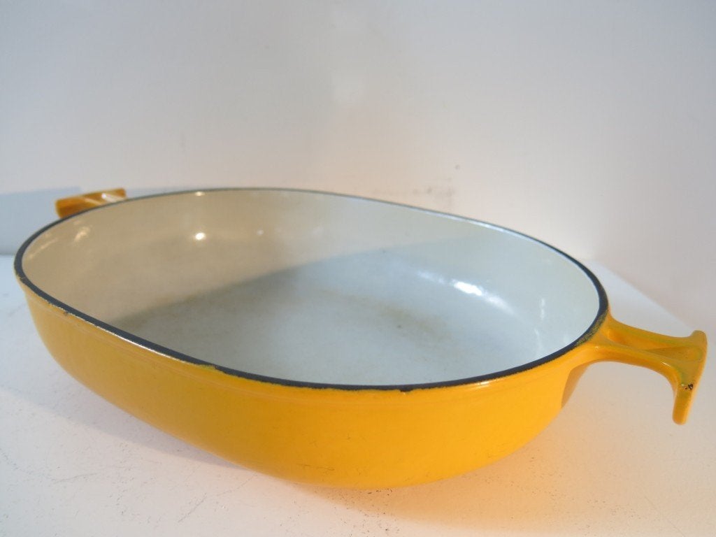 Le Creuset "La Mama" Gratinschotel (No. 29) – Enzo Mari, Ophalen of Verzenden, Gebruikt, Gietijzer