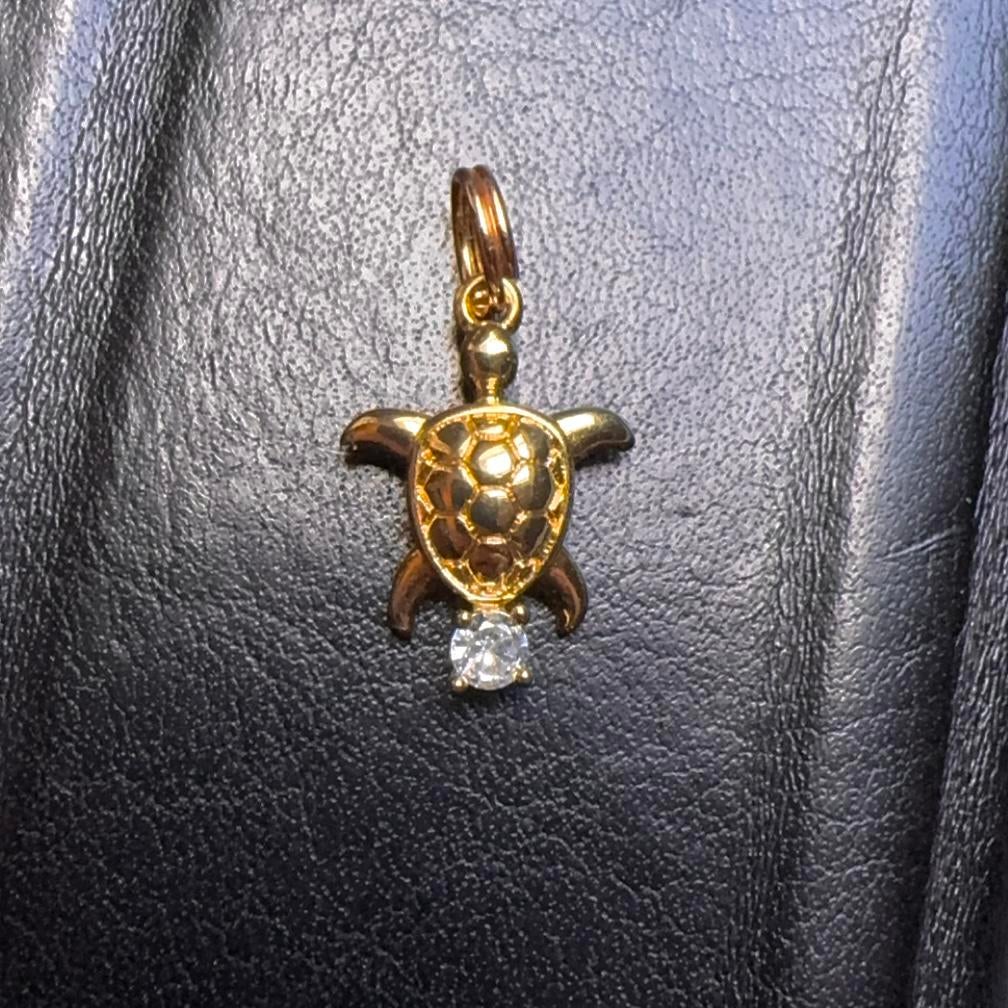 Gouden Schildpad Bedeltje voor Pandora Armband of Ketting, Sieraden, Tassen en Uiterlijk, Bedels, Ophalen of Verzenden, Zo goed als nieuw
