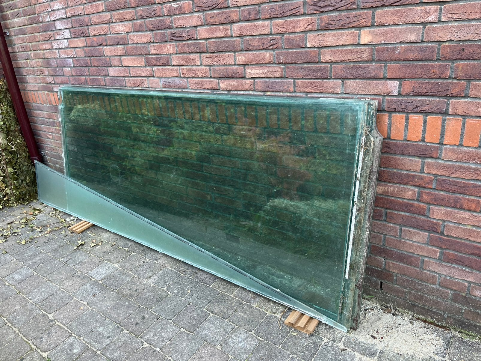 4 stuks glasplaat uit terras overkapping, Ophalen, Zo goed als nieuw, Glasplaat, 160 cm of meer