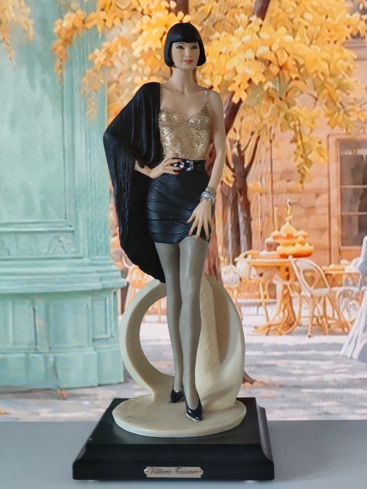 Vittorio Tessaro Beeldje Elegant Dame - Origineel Italië, Verzamelen, Ophalen of Verzenden, Zo goed als nieuw, Mens
