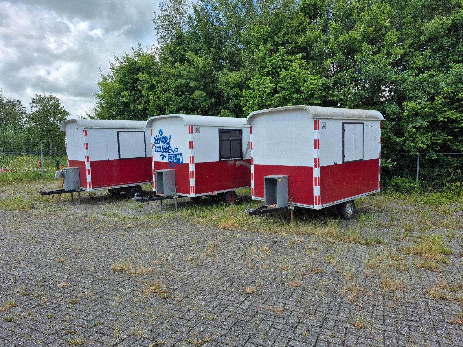 3 leuke tuinhuisjes op wielen 300x200, Ophalen of Verzenden